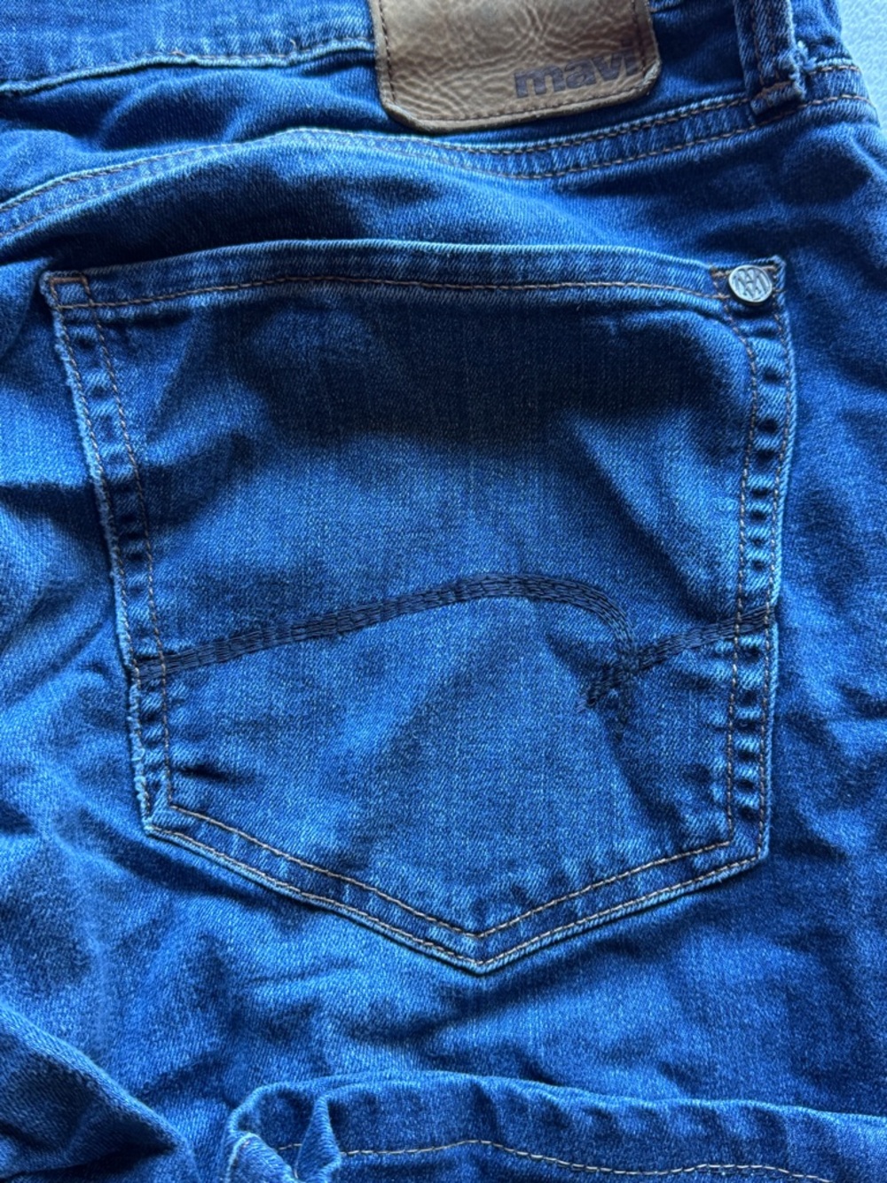 Mavi Slim Straight Blue Jeans - Picture 10 of 11